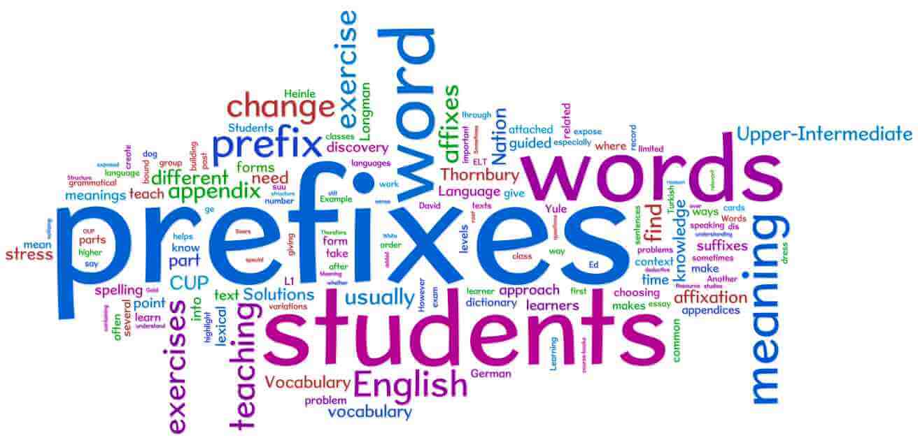 پیشوند ها در زبان انگلیسی prefixes